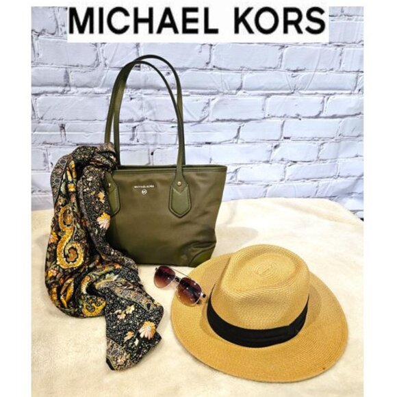 MICHAEL KORS, Eva olive colour tote bag - Picture 1 of 12